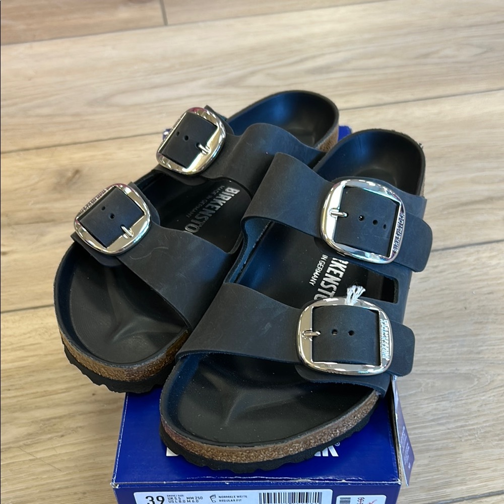 Birkenstock Big Buckle Black Sandals